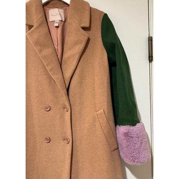 Hutch Blaire Coat Double Breasted Nude Green Lavender Size Small NWOT Timeless - Picture 7 of 16